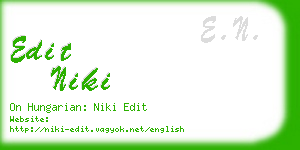 edit niki business card